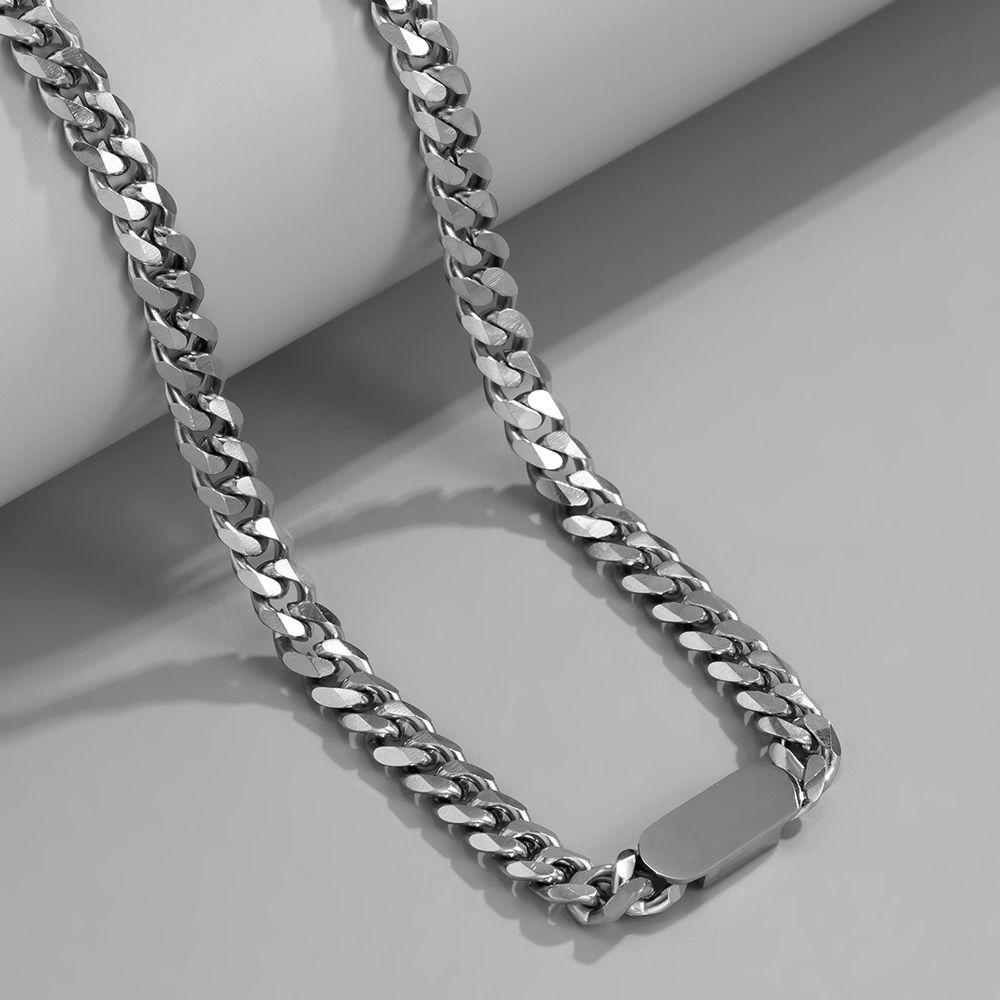 Vòng Cổ Choker Dây Xích Dày Dặn Phong Cách Punk Đơn Giản Cho Cặp Đôi