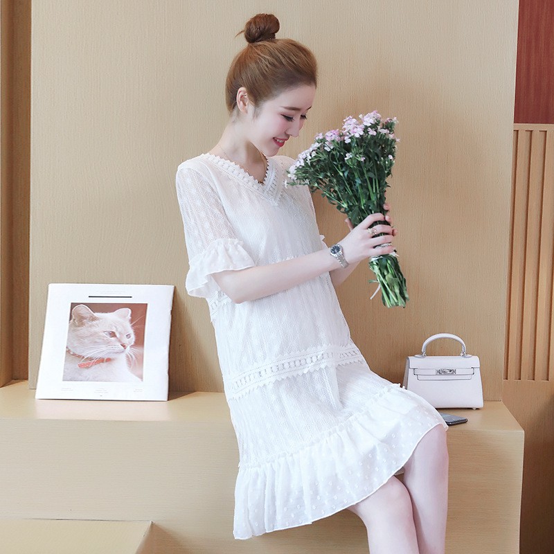 Váy Bầu Đầm Bầu Xinh Ren Sang Trọng  A1144