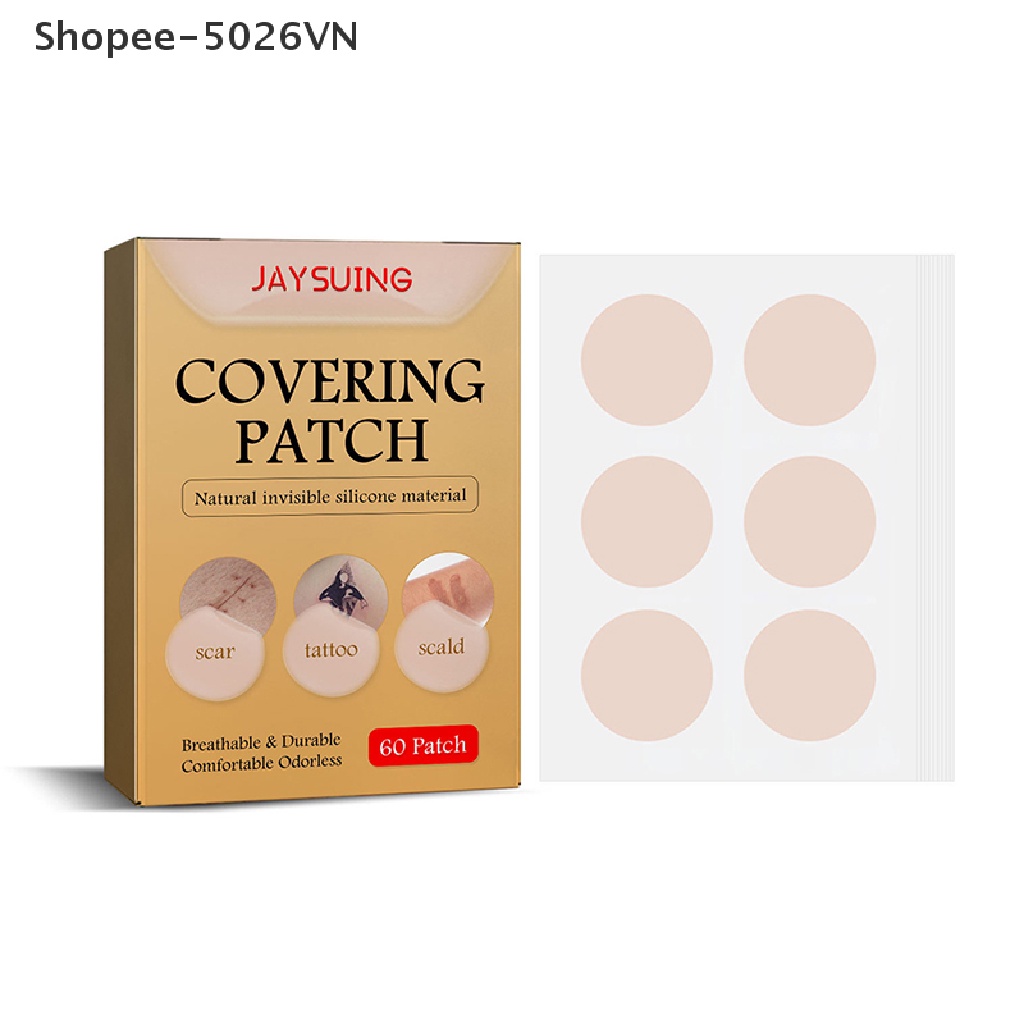 Bộ 60 Miếng Dán Che Khuyết Điểm Hình Xăm Chống Nước Che Phủ Mỏng