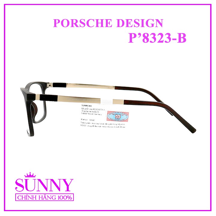 Gọng kính chính hãng Porsche Design P8323 B bảo hành toàn quốc