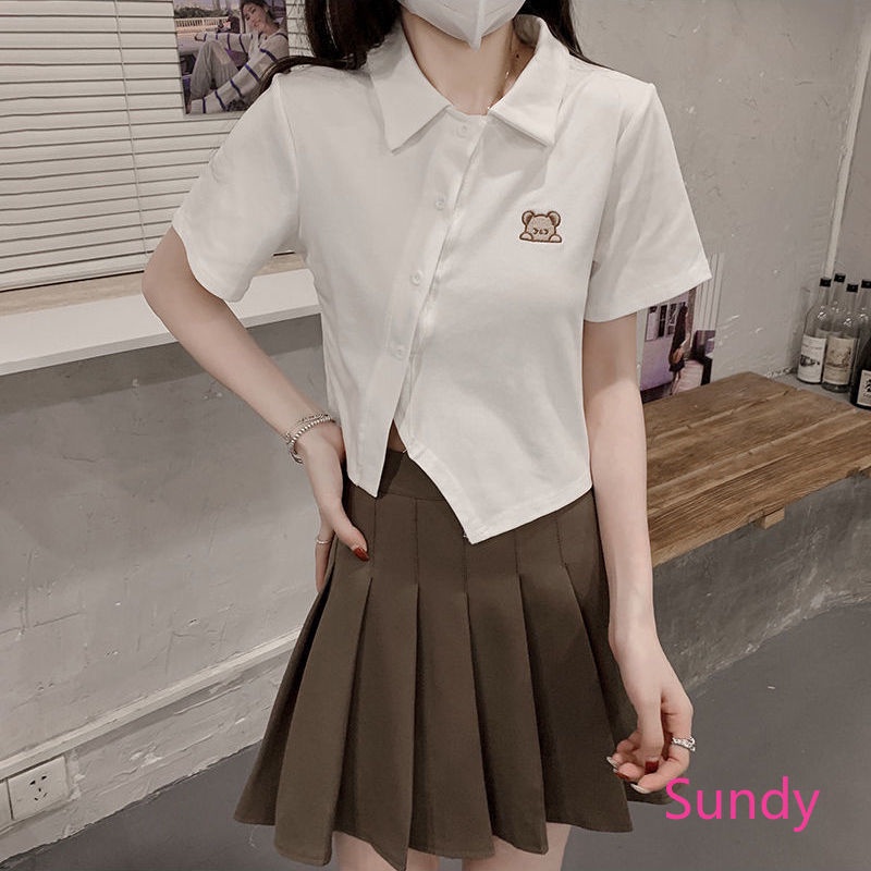 Set Áo polo Cổ Bẻ + Chân Váy Xếp Ly Plus Size Cho Nữ