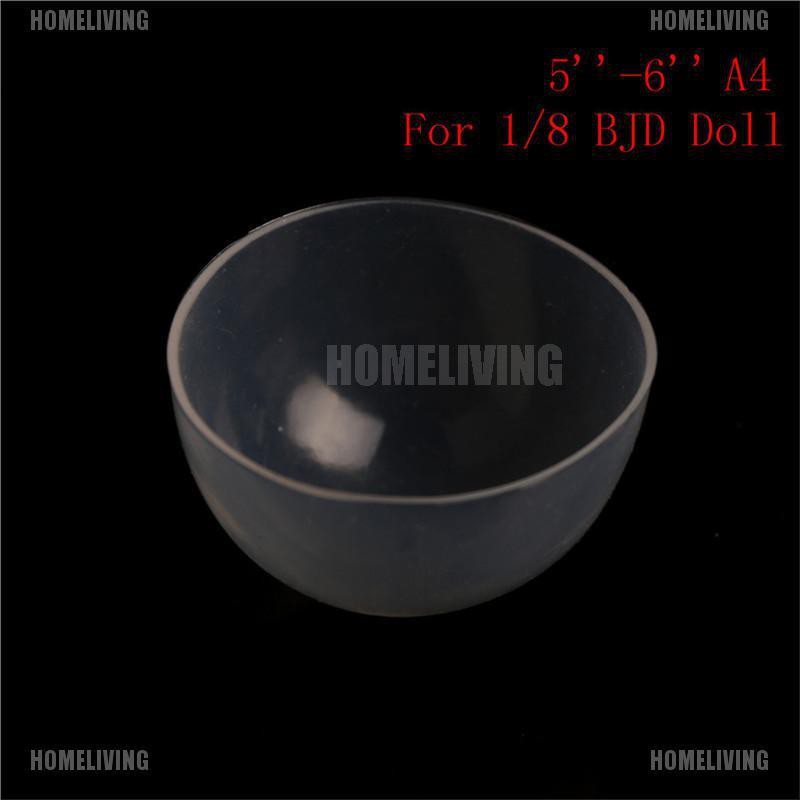 Nắp Bảo Vệ Tóc Giả Bằng Silicon Trong Suốt Dành Cho Búp Bê BJD SD 1 / 6 1 / 4 1 / 3