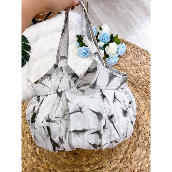 Túi da thật kiểu loang hàng si hiệu