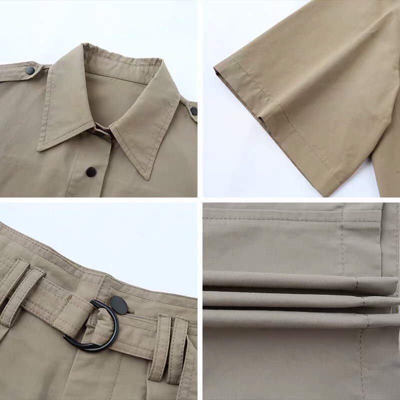 💃Bộ Áo Sơ Mi Túi Hộp Kèm Quần Short Kaki Set Đồ Nữ | BigBuy360 - bigbuy360.vn