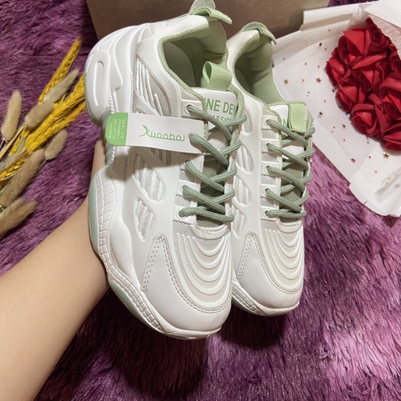 Giày thể thao/sneaker nữ hottrend PUNSHOES đế kết 5cm da mềm thông hơi siêu đẹp ẢNH TỰ CHỤP