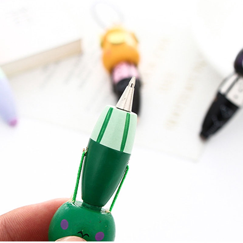 Bút bi mực gel bằng nhựa họa tiết động vật hoạt hình sáng tạo tiện lợi