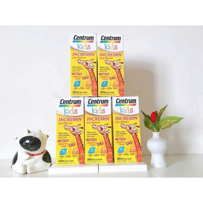 Siro Centrum Kids Incremin Iron Mixture của Úc 200ml - Siro Giúp Bé Biếng Ăn Và Kém Hấp Thu