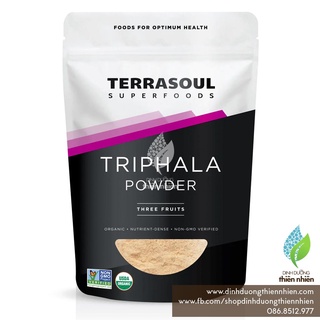 Bột Triphala Hữu Cơ Terrasoul Superfoods Organic Triphala Powder, 454g Túi Nguyên