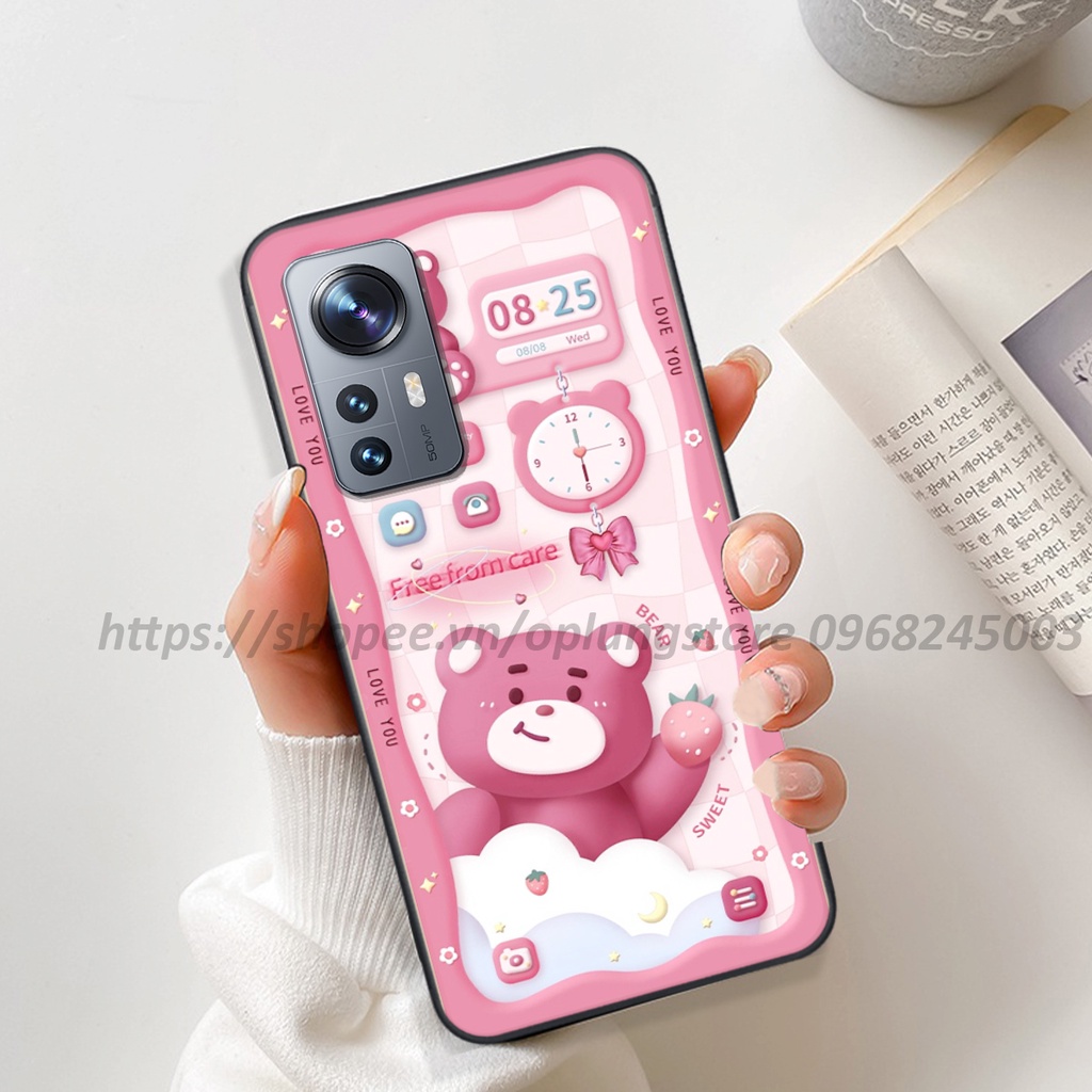 Ốp lưng Xiaomi 12 / 12 Pro / 12 Lite / RedMi 12X / K50 Ultra in hình 3D gấu,thỏ cute dễ thương