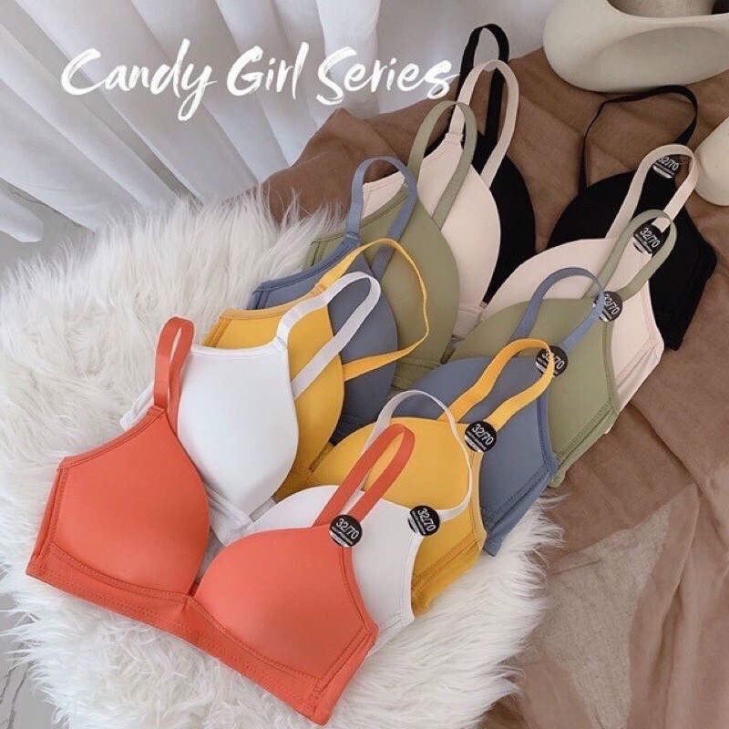 ♥️ HÀNG MỚI VỀ ♥️ Áo Ngực Trơn Mỏng Không Gọng Áo lót nữ Candy Girl siêu êm