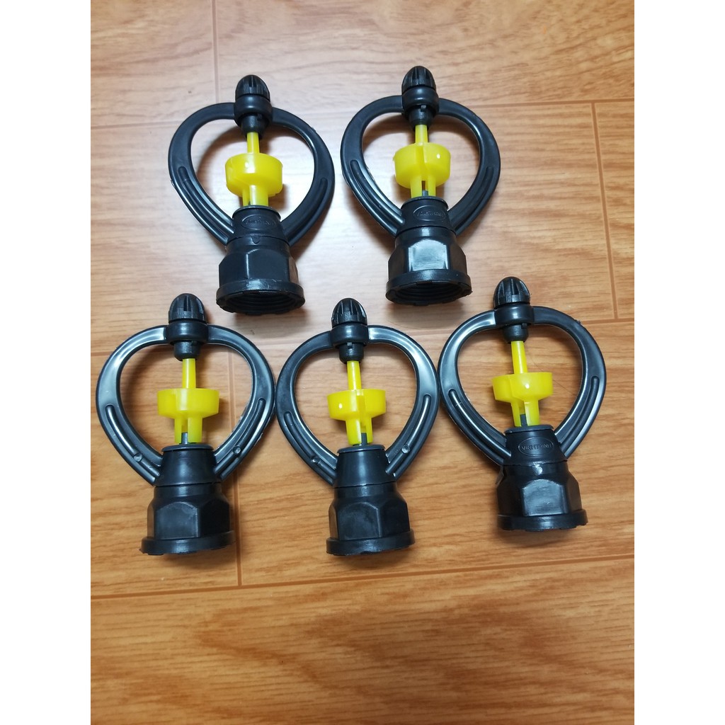 Bộ 10 Béc tưới phun mưa thân xoay 360 độ Ren trong 21-27mm