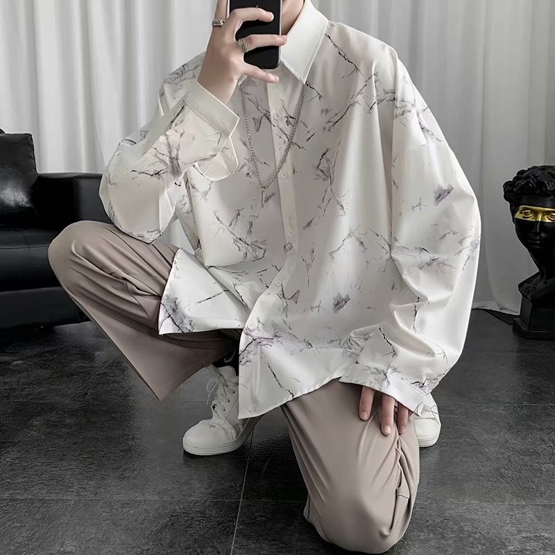 Áo Sơ Mi Dài Tay Cổ Bẻ Thời Trang Hàn Quốc Dành Cho Nam