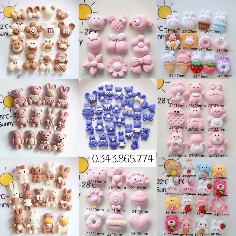 Tổng Hợp Đồ Dùng Trang Trí Nhà Búp Bê, Tiểu Cảnh, Charm Slime DIY trang trí ốp điện thoạt siêu hot trend