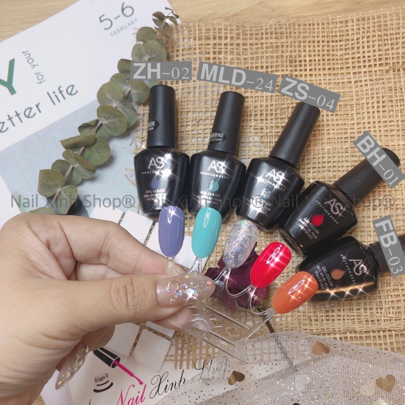 Sơn gel AS bền màu cực kì mướt 15ML - Nail Xinh Shop - Hàng Chính Hãng