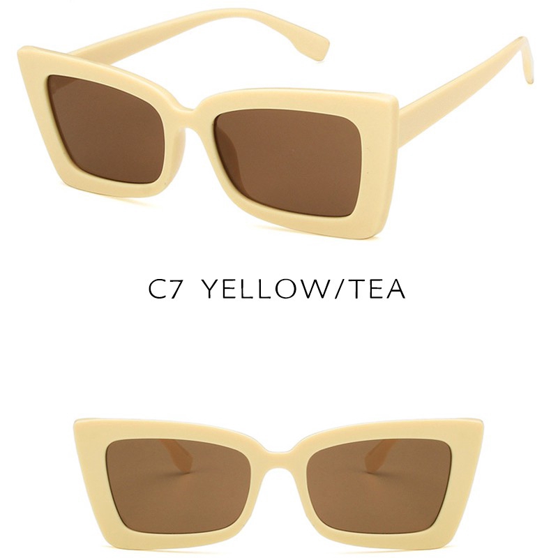 Kính mát mắt mèo chống UV400 phong cách Retro Hàn Quốc