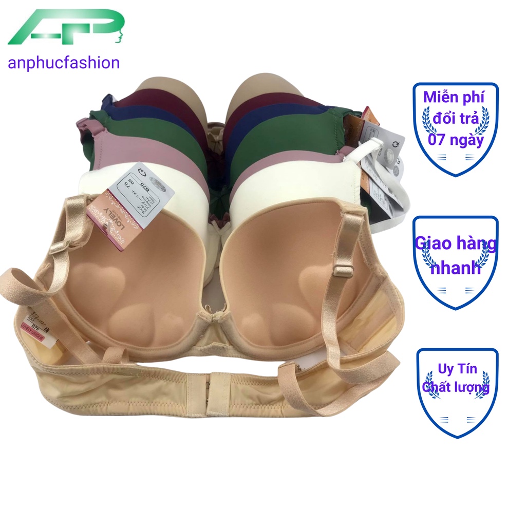 Áo ngực trơn mút vừa cài sau 02 móc lovely - 1072