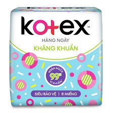 8 GÓI Băng Vệ Sinh Kotex Hàng Ngày Siêu Bảo Vệ 8 Miếng