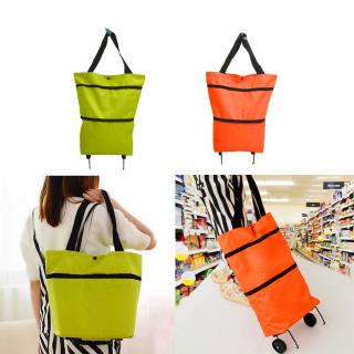 Foldable Shopping Trolley Bag Shopping Cart Bags Luggage Wheels Folding Basket