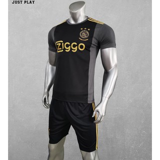 Quần áo bóng đá, đồ đá banh CLB Ajax Amsterdam đen Mới nhất Vải thun lạnh cao cấp