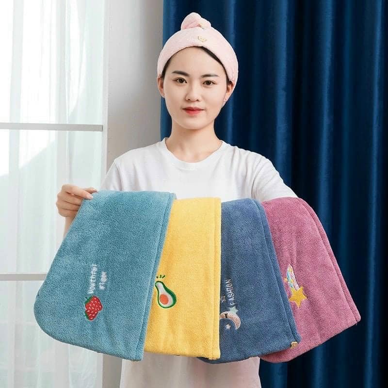 Khăn gội đầu, quấn đầu loại dày 2 lớp 25 x 65cm