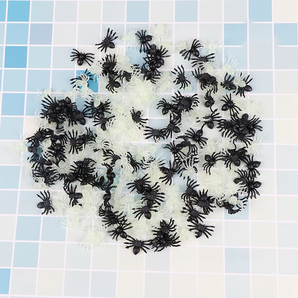 Nhện Giả Màu Đen Dạ Quang Không Độc Hại Trang Trí Halloween