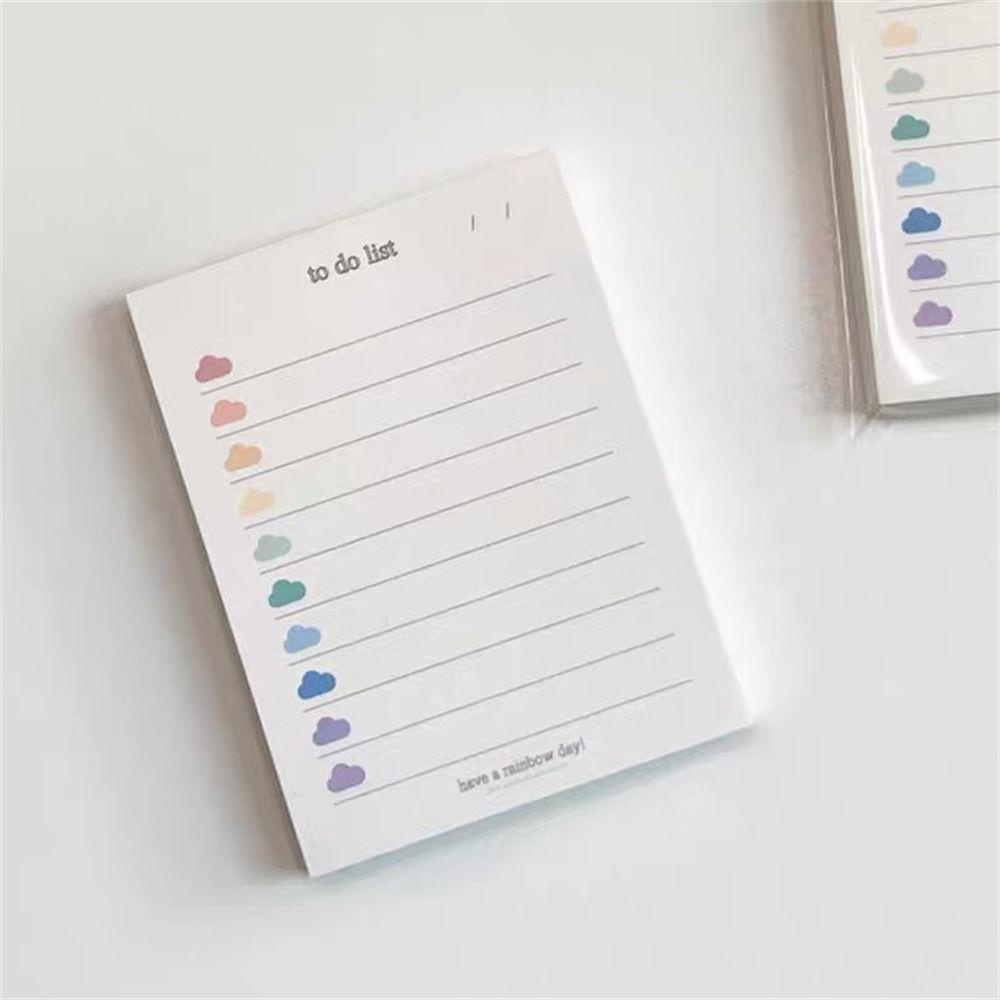 PEWANY Set 50 Tờ Giấy Ghi Chú Họa Tiết Đám Mây Nhiều Màu Sắc Dễ Thương