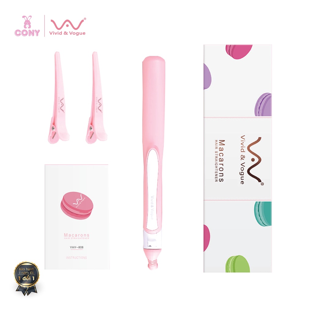 Máy Ép Tóc Siêu Thẳng Chính Hãng 2In1 Phiên Bản Mới Thương Hiệu Vivid& Vogue - VAV808