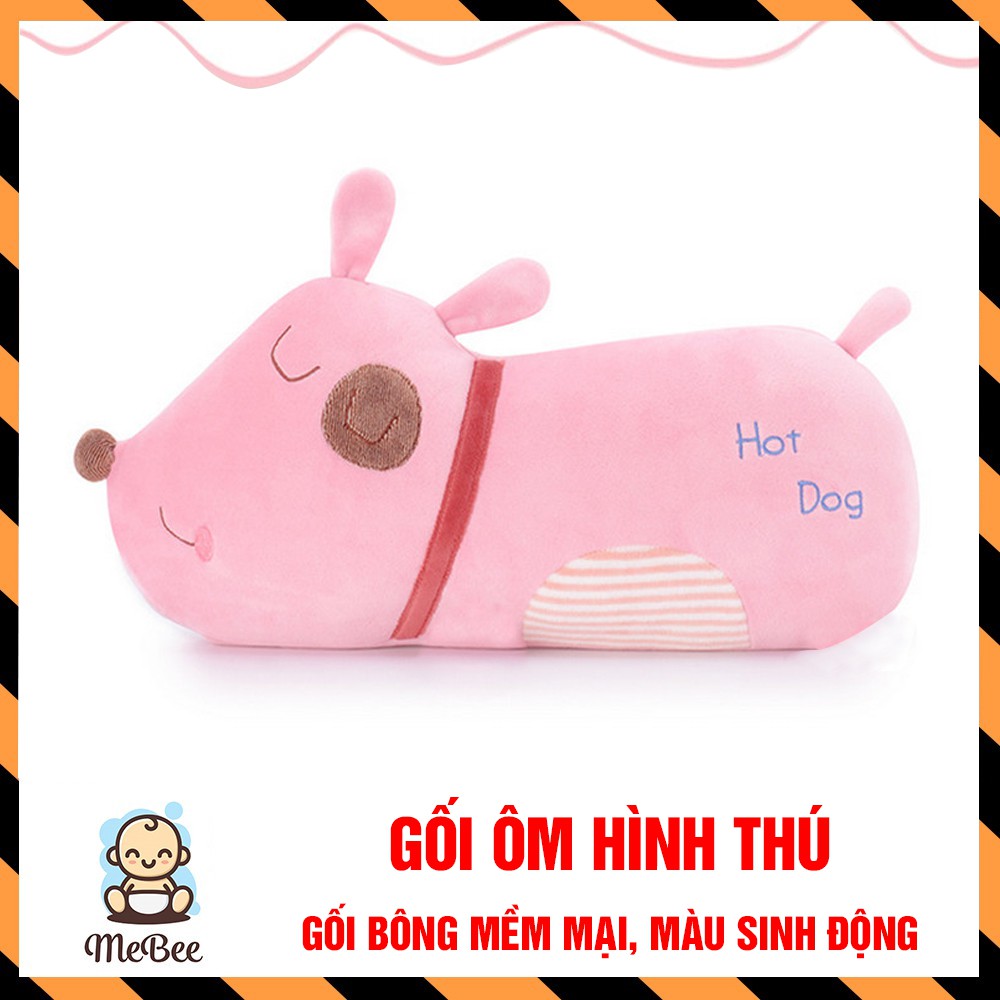 Gối ôm nhồi bông hình thú mềm mịn (52x20cm)