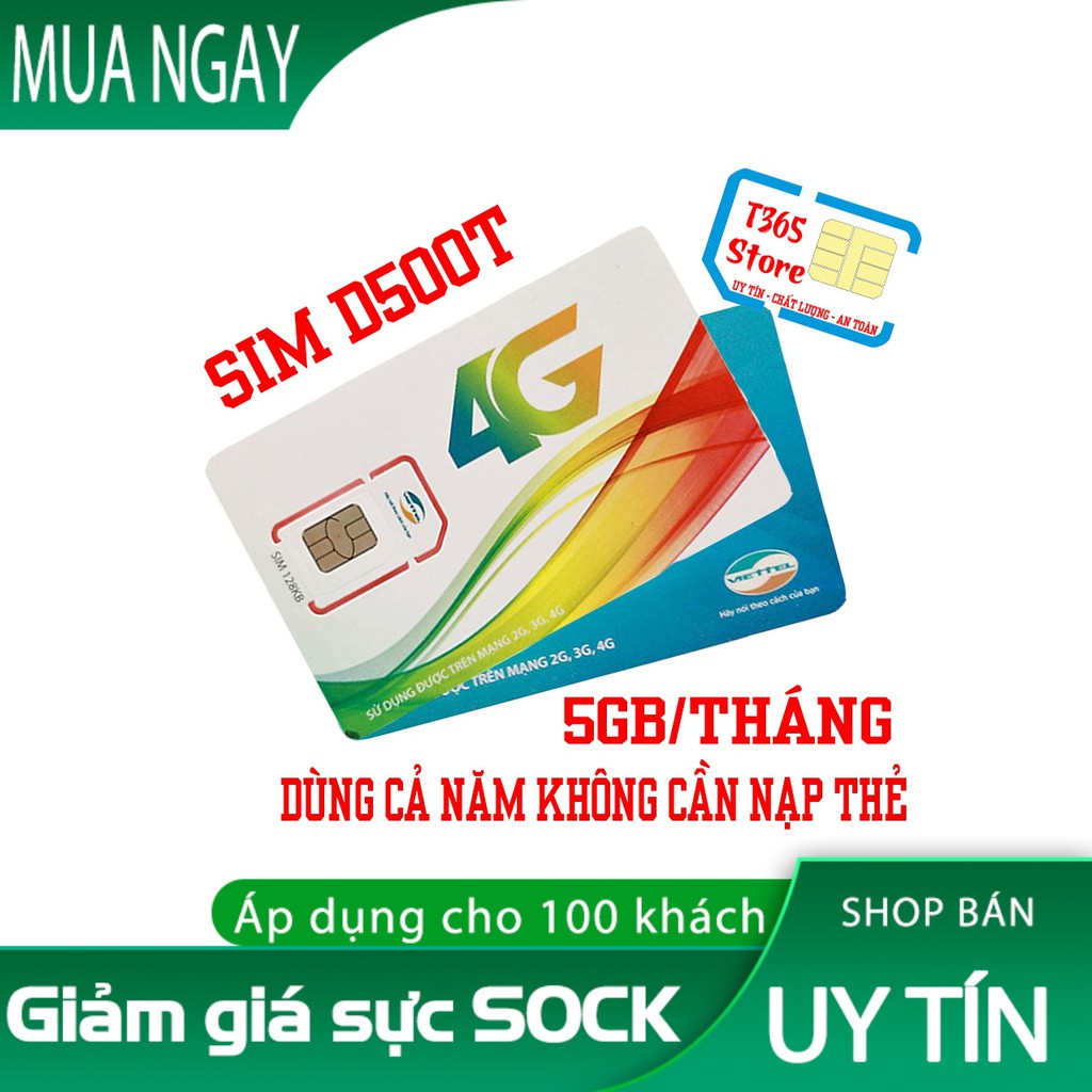 [SIM CẢ NĂM]Sim 4G Viettel Vào Mạng Cả Năm Không Cần Nạp Thẻ