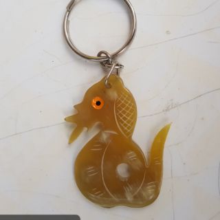 Móc khóa sừng chạm khắc hình 12 con giáp