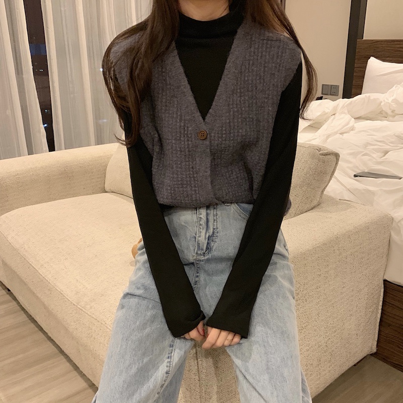 Áo Khoác Cardigan Dệt Kim Dáng Rộng Thiết Kế Mới Thời Trang Mùa Thu Theo Phong Cách Hàn Quốc Cho Nữ