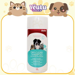 Phấn tắm khô cho chó, mèo, thỏ bioline - yêulu shop