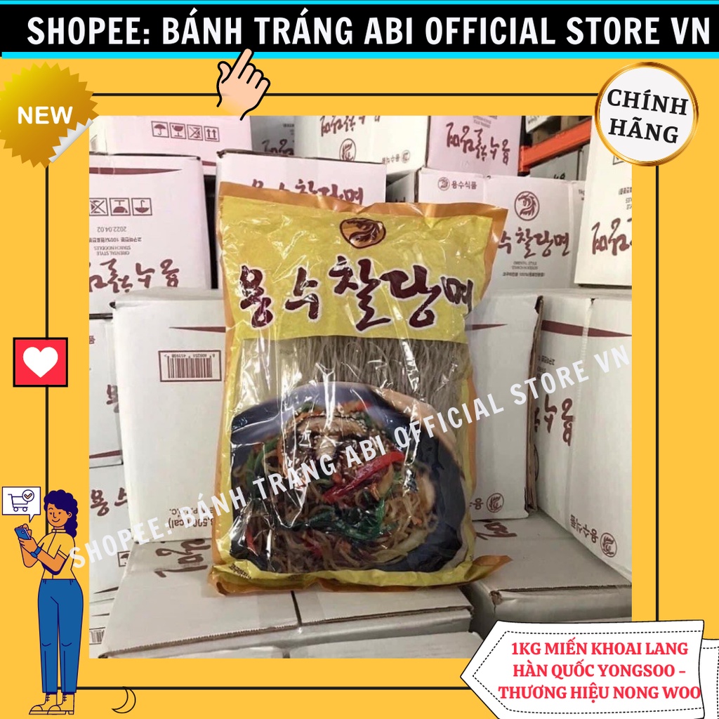 [GÓI ĐẠI 1000G] MIẾN KHOAI LANG CHUẨN HÀN QUỐC NONGWOO GÓI LỚN 1KG dùng để nấu-xào-trộn lẩu