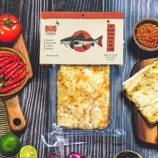 Cá thiều nướng miếng ăn liền Yumsea, 80g, bịch, mẫu hút chân không