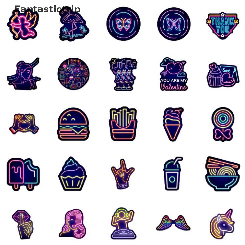 Bộ 50 Miếng Dán Chống Thấm Nước Trang Trí Đàn guitar / Trượt Tuyết