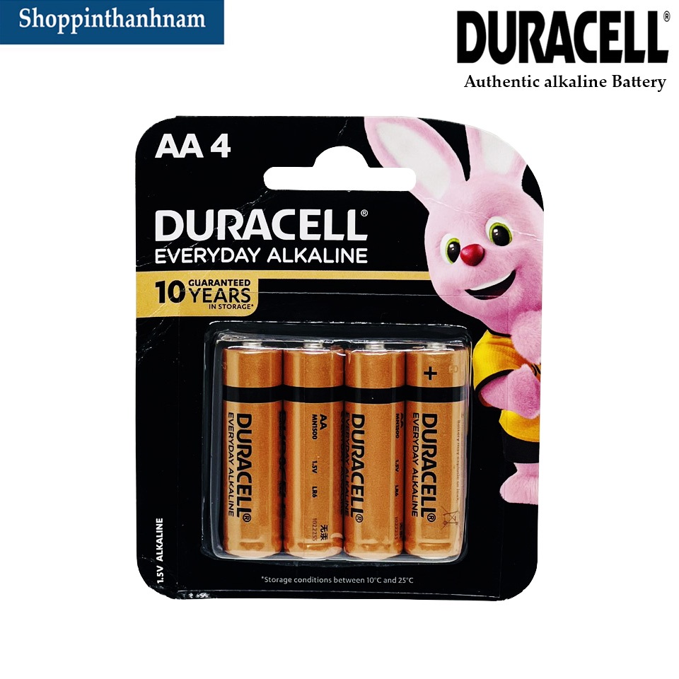 Pin AA Duracell cao cấp vỉ 4 viên chính hãng dung lượng cao