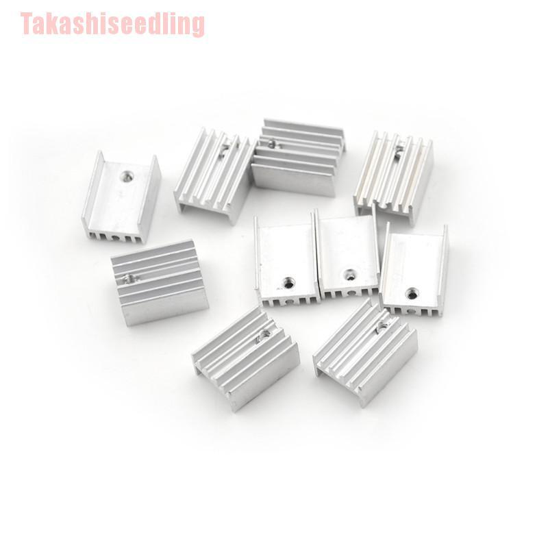 Bộ 10 Phụ Kiện Tản Nhiệt Bằng Nhôm Cho To-220 Transistor 20x15 X 10mm 0 0 0 0 0