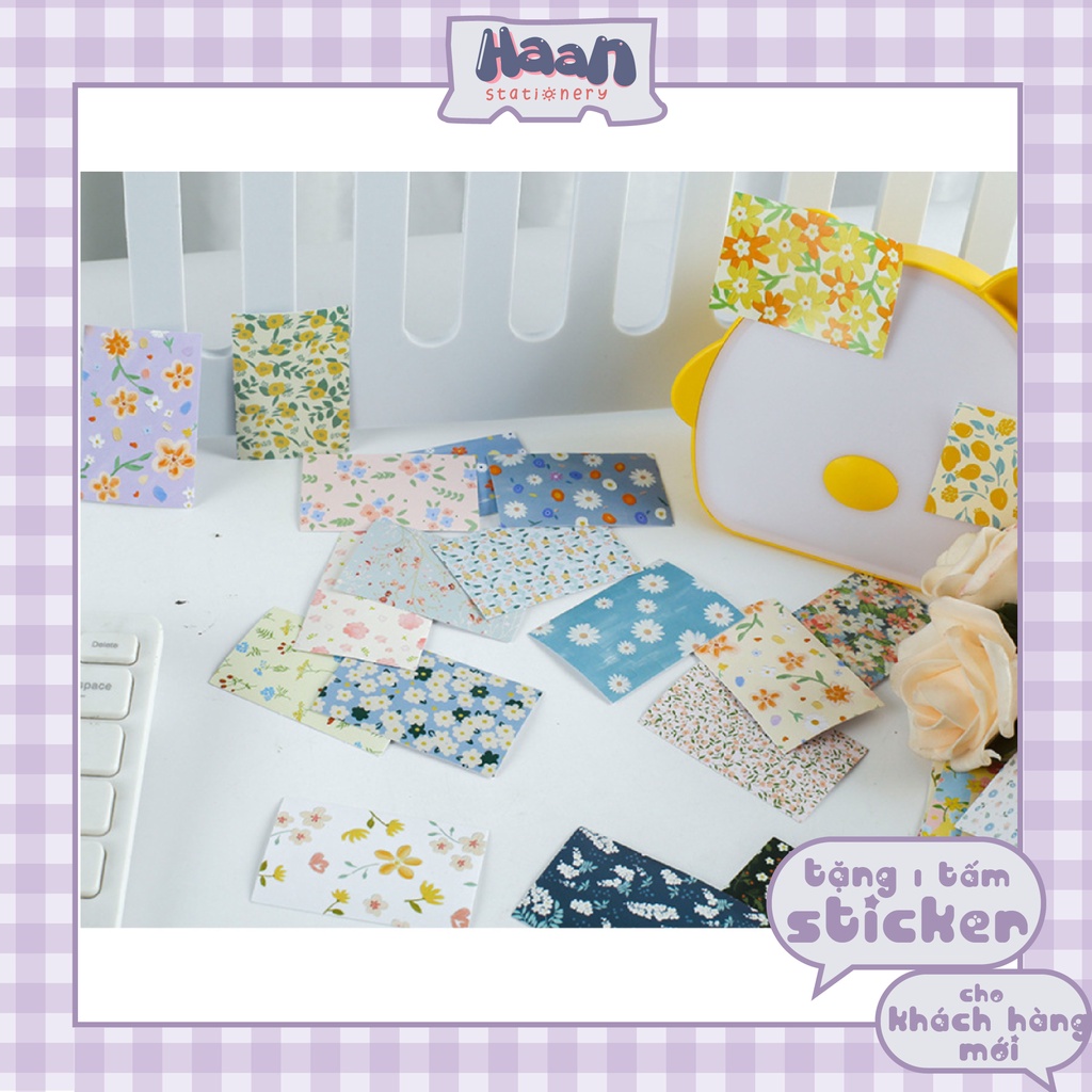 Set 30 miếng dán sticker 🌼🌻hoa nhí vintage dễ thương🌼🌻 trang trí sổ tay, planner, bullet journal