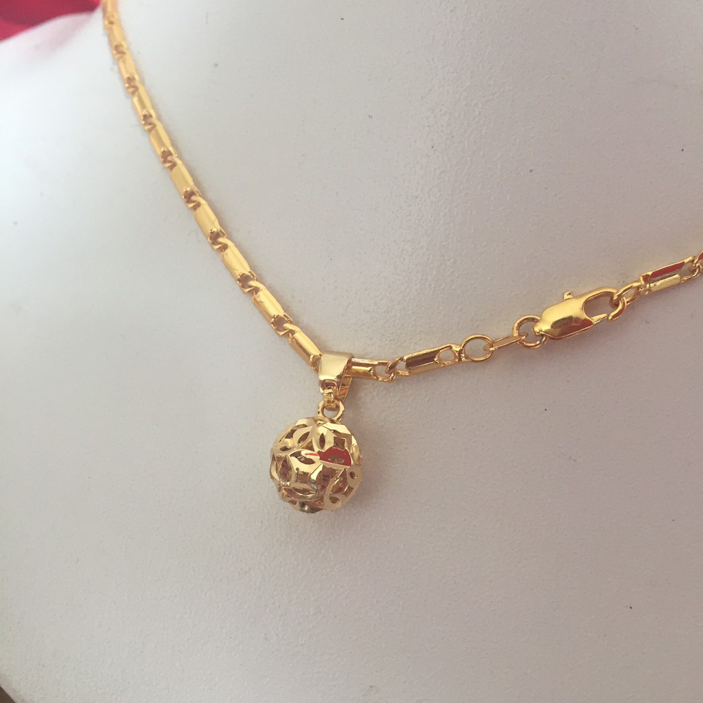 Dây Chuyền Nữ Quả Cầu Đá, Vòng Cổ Nữ Namoo V237 Jewelry