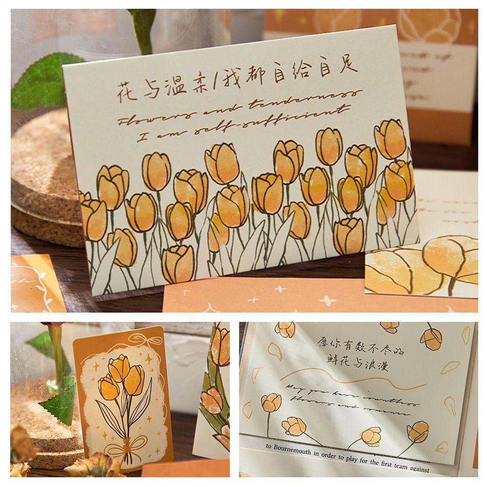Bộ 20 Tấm Sticker Dán Trang Trí Hình Hoa Tulip Và Hoa Hồng DIY