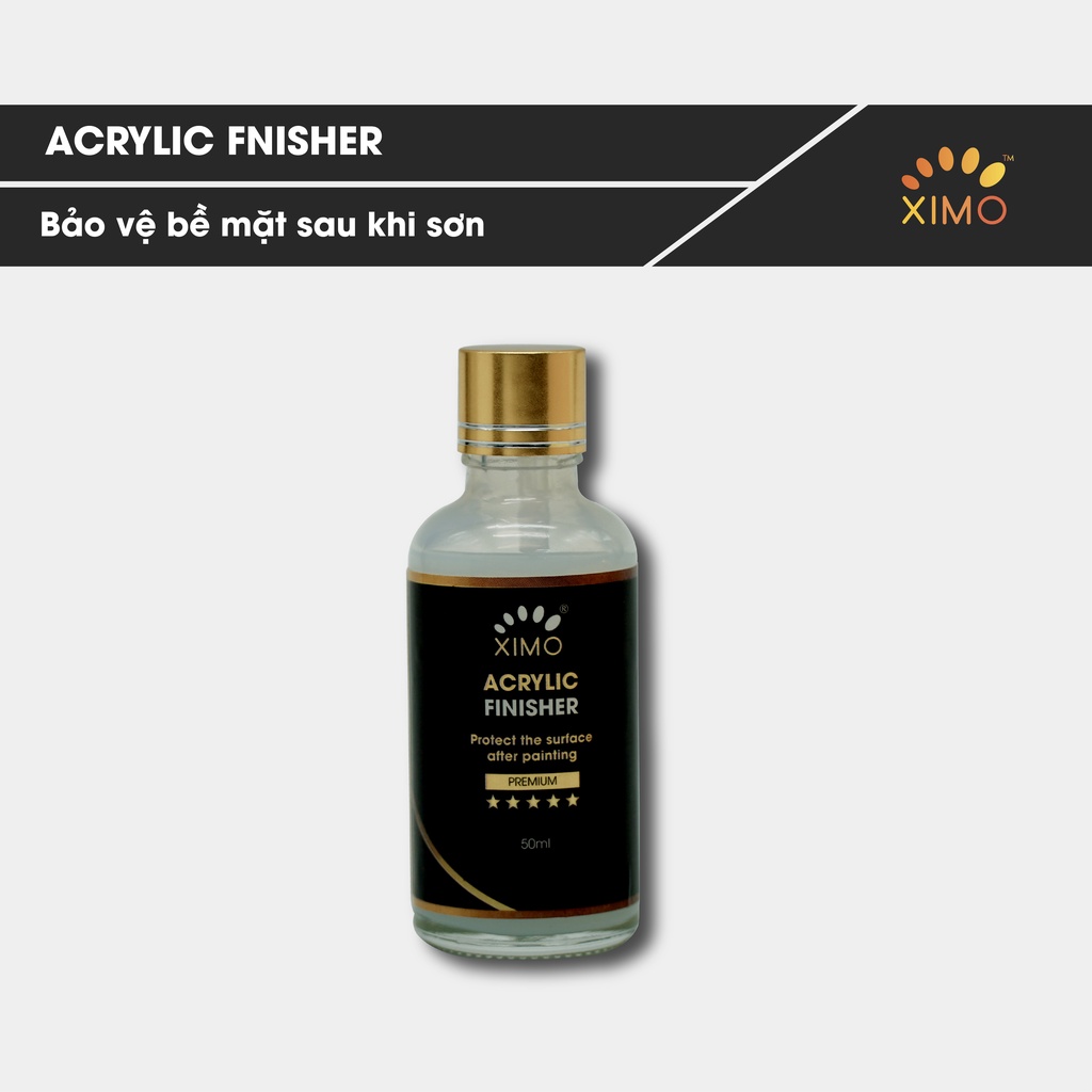 Dung môi Acrylic Finish bảo vệ màu sơn trên bề mặt, chống oxy hóa vàng, bay màu Ximo 50ml XI19