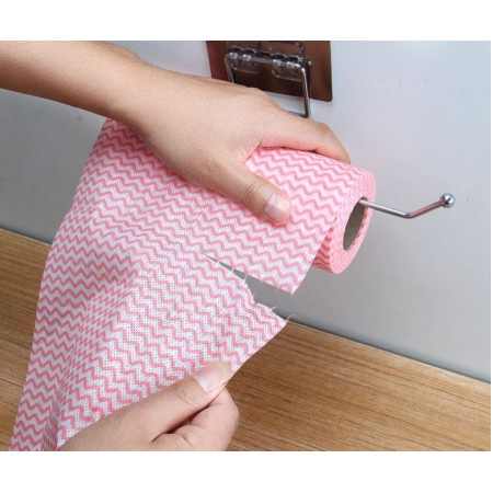 Cuộn khăn giấy vải cotton lau đa năng tiện dụng 50 tờ hoạ tiết nhiều màu có thể giặt được- Hanayuki Asia