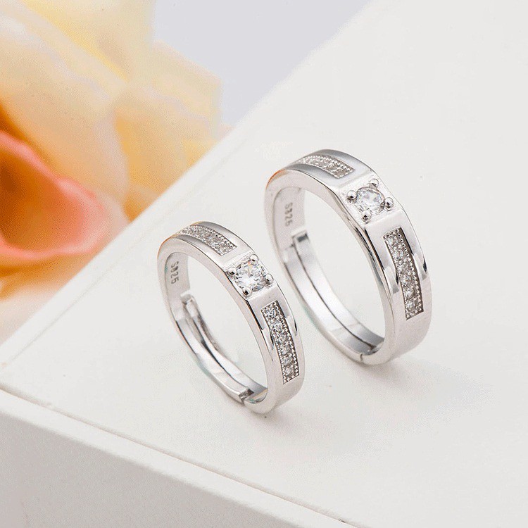 Nhẫn đôi nam nữ cực đẹp, bạc ý S925 giá rẻ - NC15