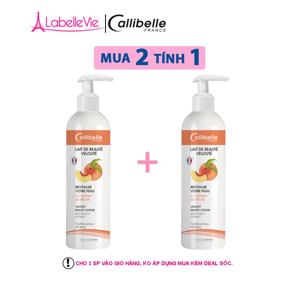 Sữa dưỡng thể làm trắng da Callibelle chiết xuất đào tươi 250ml