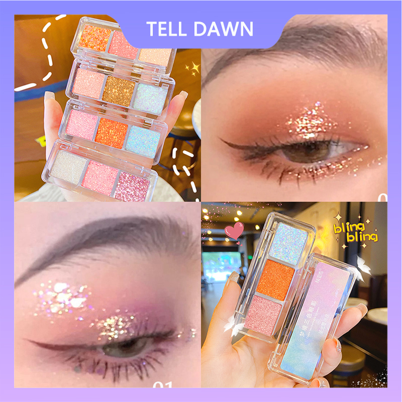 Phấn Mắt Bảng Phấn Mắt 3 Màu Ánh Ngọc Trai Lấp Lánh Chống Thấm Nước | BigBuy360 - bigbuy360.vn