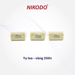 Tụ cản bảo vệ, chống cháy loa 2.2uf, 225j-250v màu vàng - linh kiện điện tử nikodo