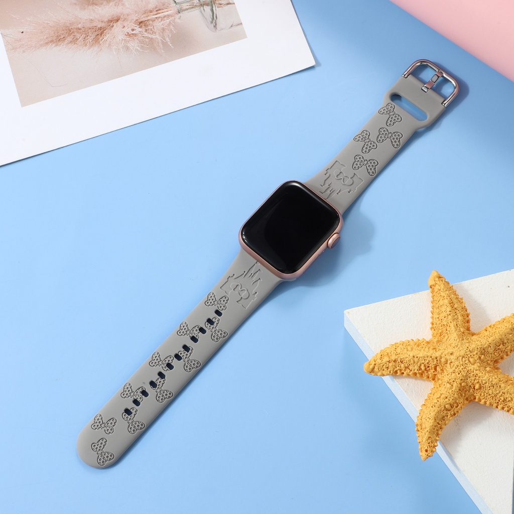 Dây Đeo Bằng Silicone Cho Đồng Hồ Apple Watch 38mm 40mm 41mm 42mm 44mm 45mm Series 8 7 6 SE 5 4 3 2 1