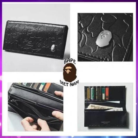 [Ảnh thật+FREESHIP] Ví Bape Shark Camo họa tiết dập nổi Bape VN