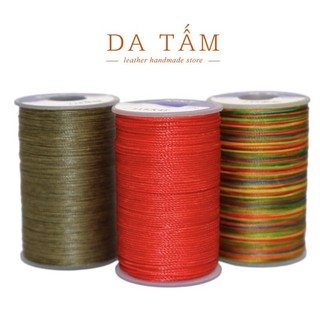 Chỉ dù sáp tròn may đồ da thật handmade
