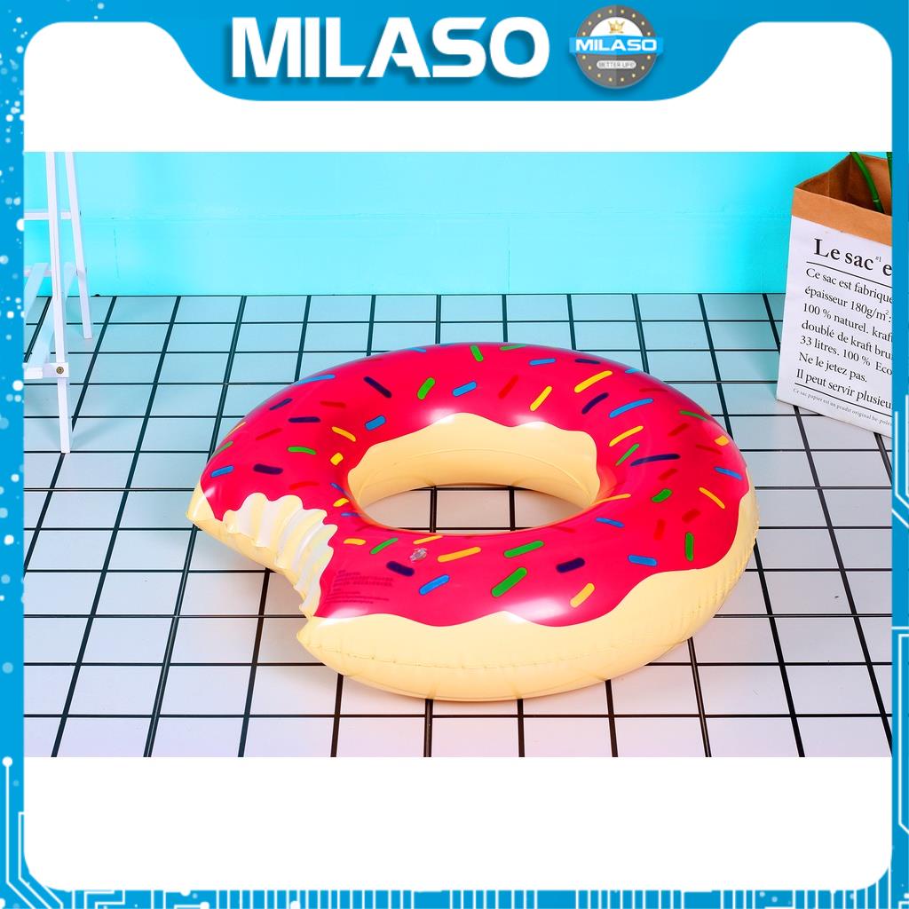 Phao bơi cho bé MILASO size 60 cm tập bơi cho trẻ em hình bánh vòng Donut dễ thương SS-001301